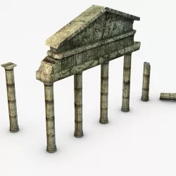 Ancient ruins with columns 3d model