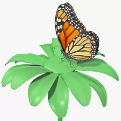 Animated Monarch Butterfly Collects Nectar Rigged 3d model