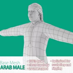 Arab Male Base Mesh 3d model