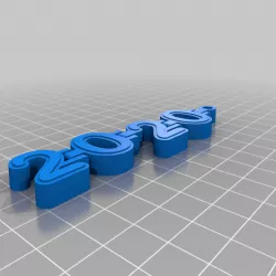 Articulated 2020 keychain