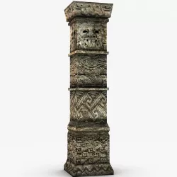 Aztec column 3d model