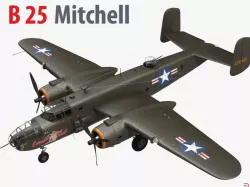 B-25 Mitchell US Medium Bomber 3d model