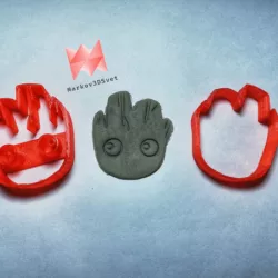 Baby Groot Head Cookie Cutter