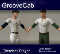 Baseball Player Male 3d model