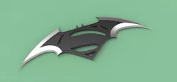 Batarang & Logo Batman vs Superman 3d model