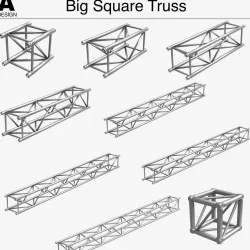 Big Square Truss 007 3d model