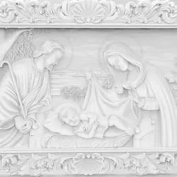 Birth of jesus wall art 3d stl models for artcam and aspire