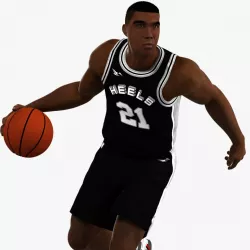Black Basketball Player HQ 004 3d model