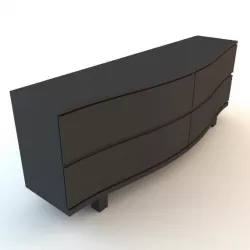 Black Chest of Drawers 2 3d model