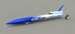 Blue Flame jet car 3d model