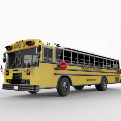 BlueBird School Bus 3d model