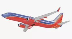 Boeing 737-800 with Interior Southwest Airlines Rigged 3d model