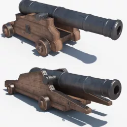 Cannons Set 3d model