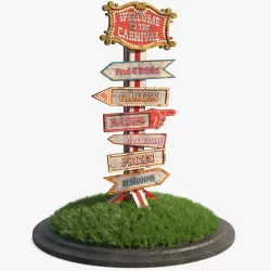 Carnival Sign 3d model