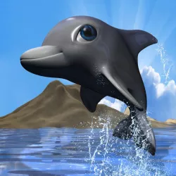 Cartoon Dolphin RIGGED 3d model
