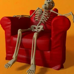 Cartoon Skeleton Rigged 3d model