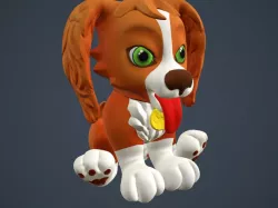 Cartoon Talking Dog 3d model