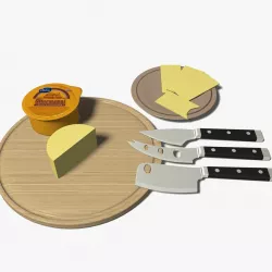 Cheese knife set 3d model