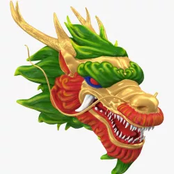 Chinese Dragon Head 2 3d model