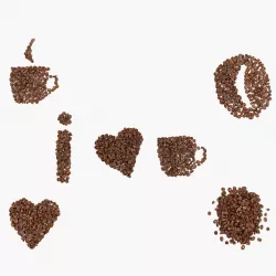 Coffee Beans - I Love Coffee 3d model