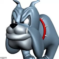 Crazy dog cartoon 3d model