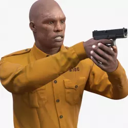 Criminal Aiming with Gun 3d model