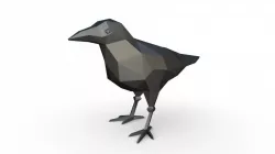 Crow figure 3d model