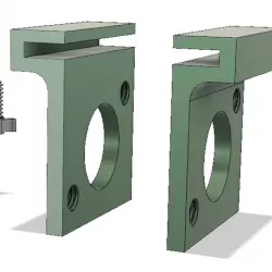 Curtain rod doubler with 20mm diameter curtains