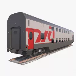 Double-decker wagon 3d model