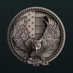 Eagle decor 3d stl models for artcam and aspire