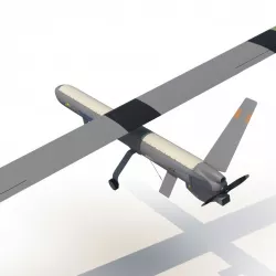Elbit Hermes 450 Israel UAV Rigged 3d model