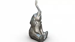 Elephant figure low poly 3 3d model