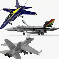 F/A-18 Hornet Collection 3d model