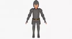 Fantasy Medieval Young Male 4 3d model