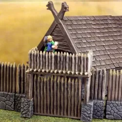 Fantasy viking palisade gate (28mm)