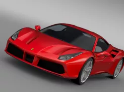 Ferrari GTB 488 2015 3d model