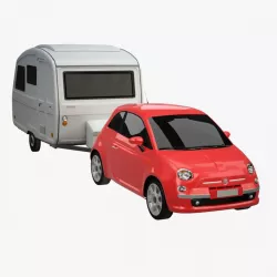Fiat 500 & Camper 3d model