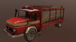 Fire Truck Low Poly 3d model