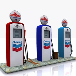 Gas Pump Chevron 3d model