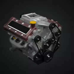 Generic V8 Supercharge Engine 3d model