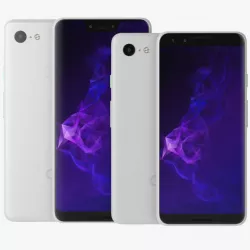 Google Pixel 3 and Pixel 3XL Smartphone White 3d model