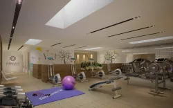 Gym Fitness interior design idea with Kids Area (Render Ready) 3d model