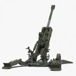 Howitzer M777 155mm Rigged 3d model