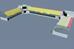 Indoor Sport Complex Spectator and Service Area 3d model