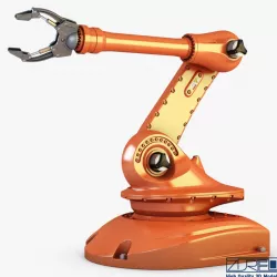 Industrial robot orange v 1 3d model