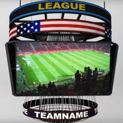 Jumbotron squared scoreboard display 3d model