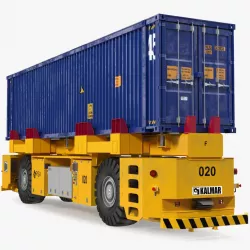 Kalmar AGV with 40ft ISO Container 3d model