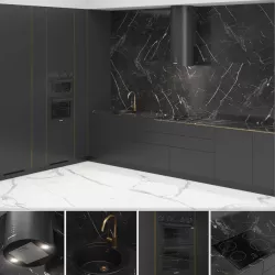 Kitchen Inge L-type 3d model