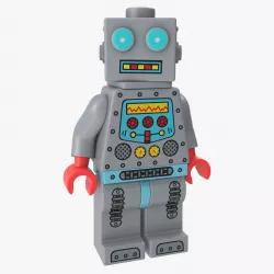 Lego Robot Minifigure 3d model