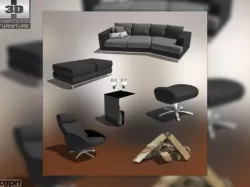 Living Room 03 Set 3d model